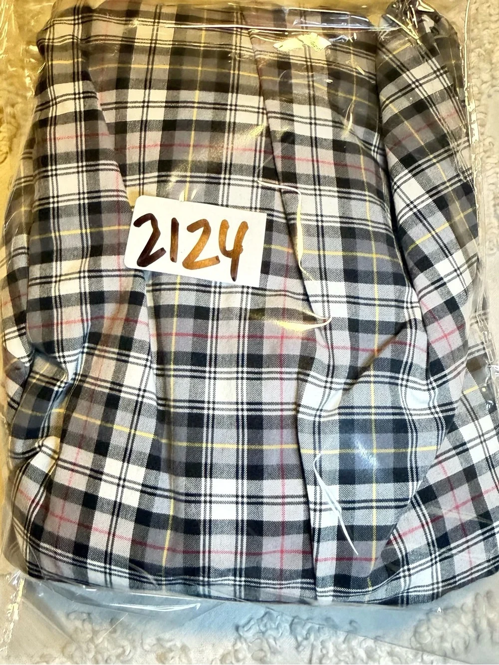 J. Crew Men's Plaid Button-Down Shirt — Black, White & Red